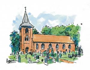 Aquarell der Timmeler Kirche